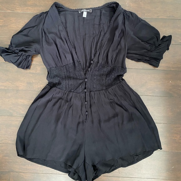 Urban Outfitters Good Evening Lace Romper L - Picture 2 of 4